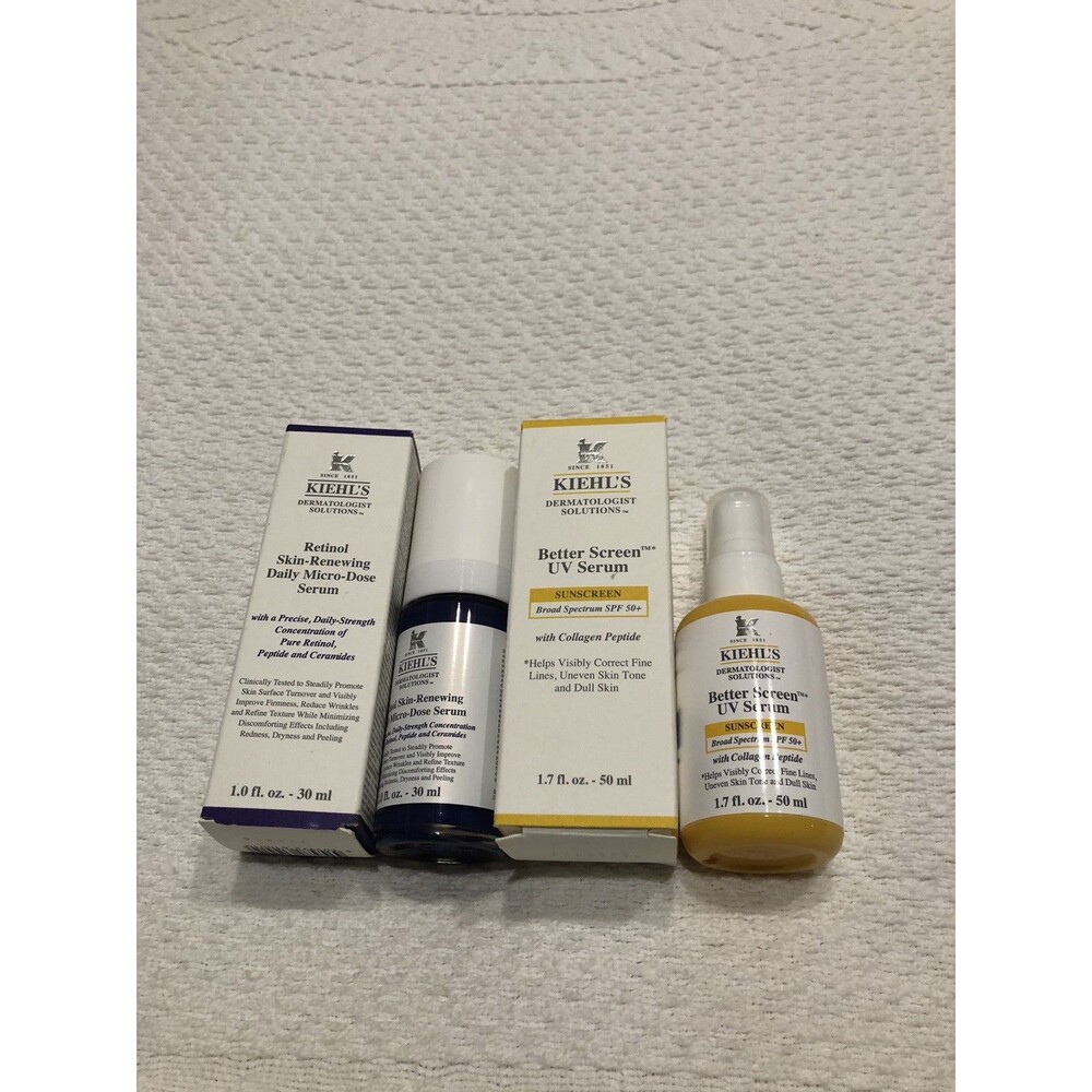 Kiehl's Retinol Skin Renewing Daily Micro Dose / Kiehl’s Better Screen UV Serum